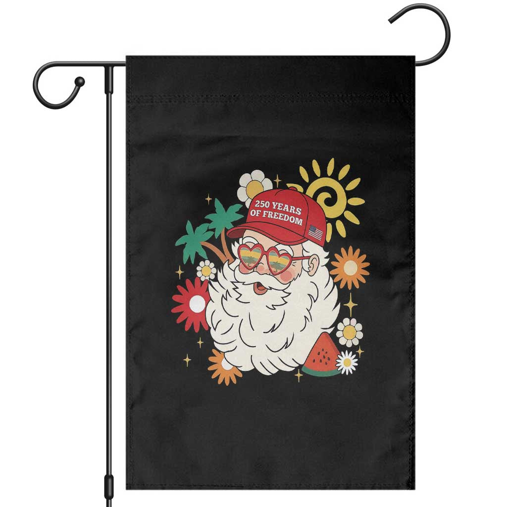 USA 250th Anniversary Santa Christmas In July Garden Flag TS14 Black Print Your Wear