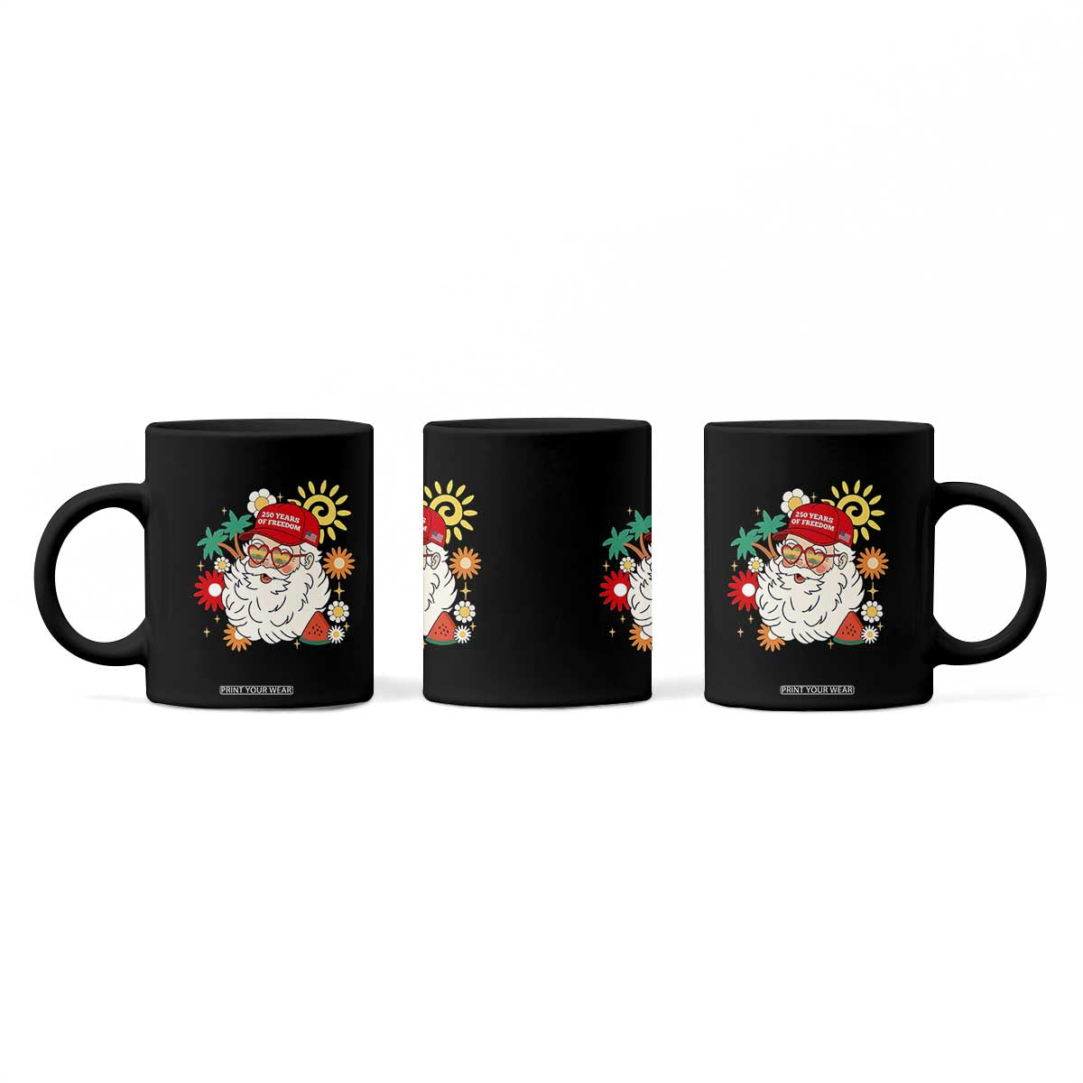 USA 250th Anniversary Santa Christmas In July Coffee Mug TS14 Print Your Wear