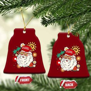 USA 250th Anniversary Santa Christmas In July Ceramic Ornament TS14 Print Your Wear