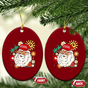USA 250th Anniversary Santa Christmas In July Ceramic Ornament TS14 Print Your Wear