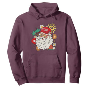 USA 250th Anniversary Santa Christmas In July Hoodie TS14 Maroon Print Your Wear