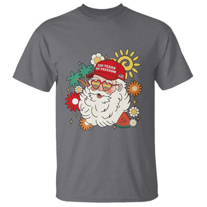 USA 250th Anniversary Santa Christmas In July T Shirt TS14 Charcoal Print Your Wear