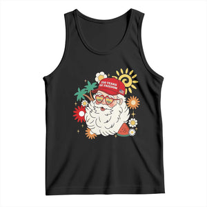 USA 250th Anniversary Santa Christmas In July Tank Top TS14 Black Print Your Wear