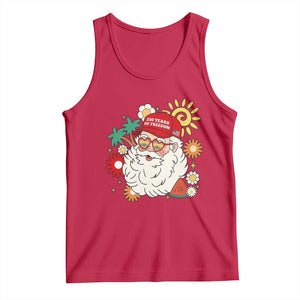 USA 250th Anniversary Santa Christmas In July Tank Top TS14 Red Print Your Wear