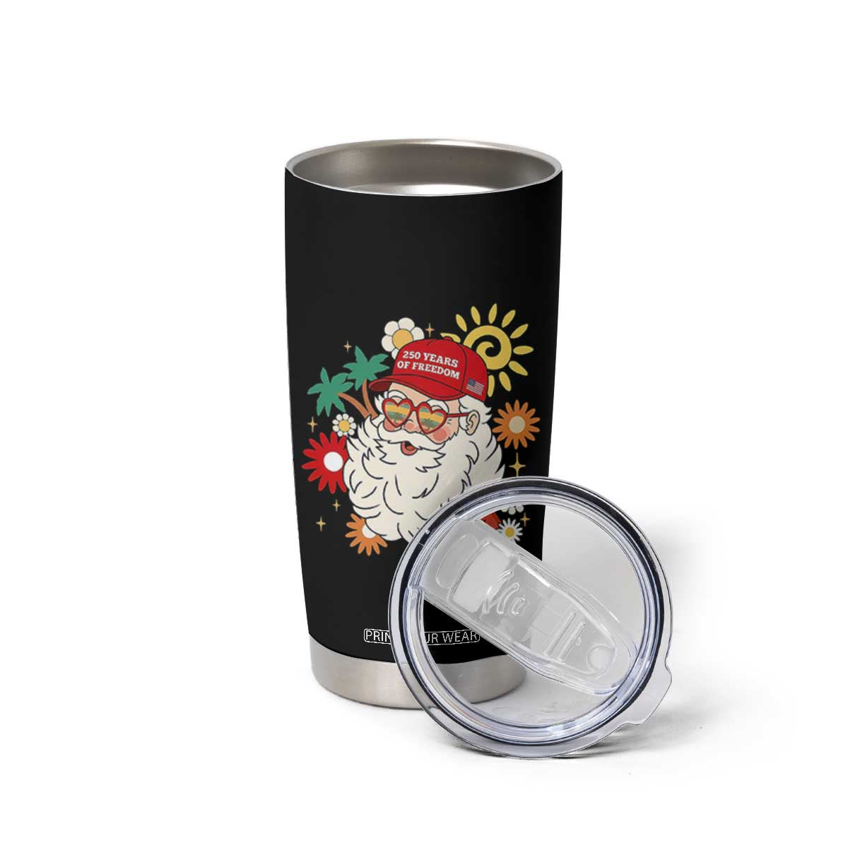 USA 250th Anniversary Santa Christmas In July Tumbler Cup TS14 Print Your Wear
