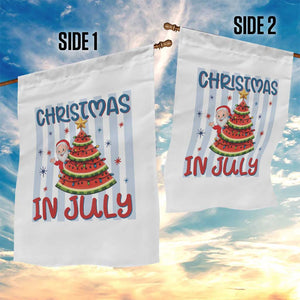 Funny Santa Christmas in July Garden Flag Melon Christmas Tree Summer TS14 Print Your Wear