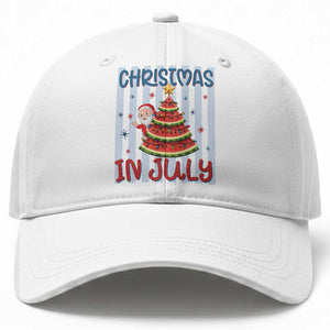 Funny Santa Christmas in July Baseball Cap Melon Christmas Tree Summer TS14 Print Your Wear