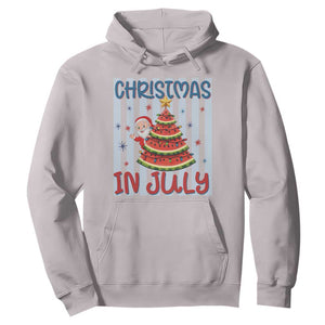 Funny Santa Christmas in July Hoodie Melon Christmas Tree Summer TS14 Ice Gray Print Your Wear