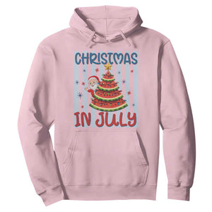 Funny Santa Christmas in July Hoodie Melon Christmas Tree Summer TS14 Light Pink Print Your Wear