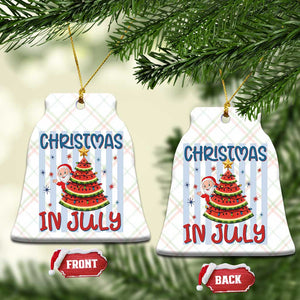 Funny Santa Christmas in July Ceramic Ornament Melon Christmas Tree Summer TS14 Print Your Wear