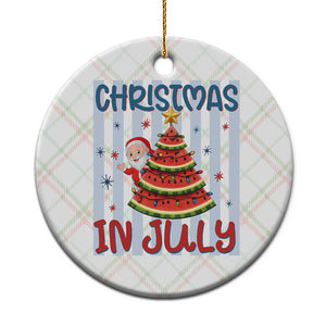 Funny Santa Christmas in July Ceramic Ornament Melon Christmas Tree Summer TS14 1pc Christmas Plaid Print Your Wear