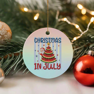 Funny Santa Christmas in July Ceramic Ornament Melon Christmas Tree Summer TS14 1pc Pastel Print Your Wear