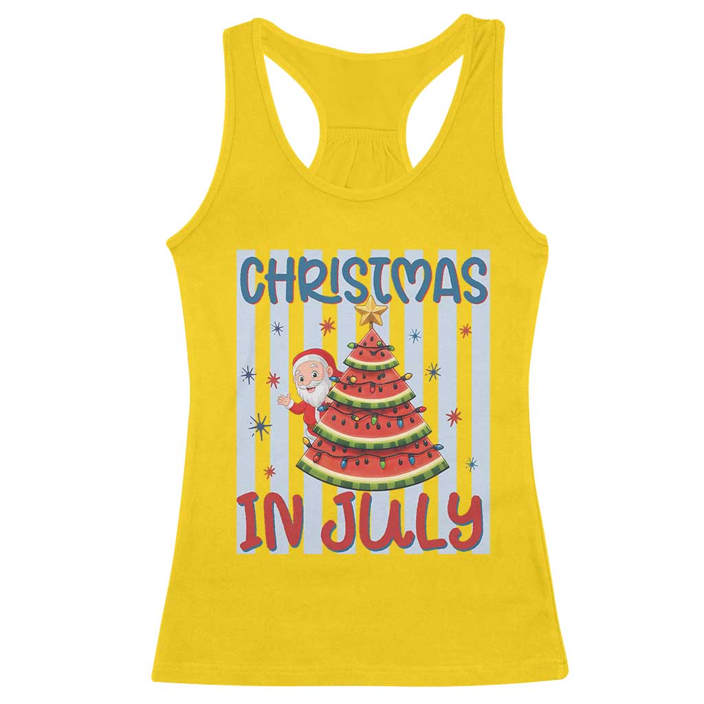 Funny Santa Christmas in July Racerback Tank Top Melon Christmas Tree Summer TS14 Daisy Print Your Wear