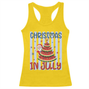 Funny Santa Christmas in July Racerback Tank Top Melon Christmas Tree Summer TS14 Daisy Print Your Wear