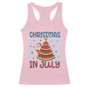 Funny Santa Christmas in July Racerback Tank Top Melon Christmas Tree Summer TS14 Light Pink Print Your Wear