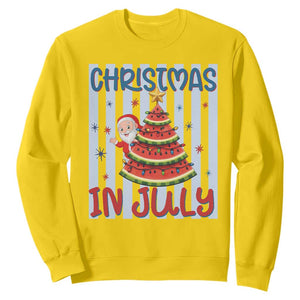 Funny Santa Christmas in July Sweatshirt Melon Christmas Tree Summer TS14 Daisy Print Your Wear