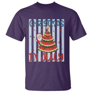 Funny Santa Christmas in July T Shirt Melon Christmas Tree Summer TS14 Purple Print Your Wear