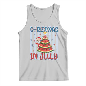 Funny Santa Christmas in July Tank Top Melon Christmas Tree Summer TS14 Ash Print Your Wear