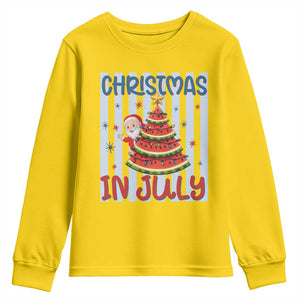 Funny Santa Christmas in July Youth Sweatshirt Melon Christmas Tree Summer TS14 Daisy Print Your Wear