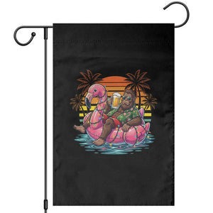 Funny Bigfoot Drinking Beer Christmas in July Garden Flag TS14 Black Print Your Wear