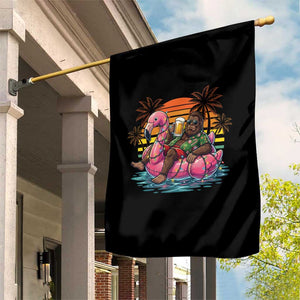 Funny Bigfoot Drinking Beer Christmas in July Garden Flag TS14 Print Your Wear