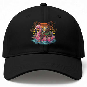 Funny Bigfoot Drinking Beer Christmas in July Baseball Cap TS14 Print Your Wear