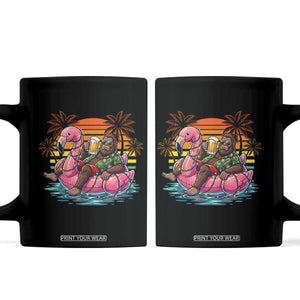 Funny Bigfoot Drinking Beer Christmas in July Coffee Mug TS14 Black Print Your Wear