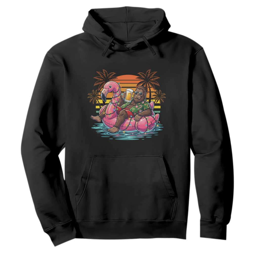 Funny Bigfoot Drinking Beer Christmas in July Hoodie TS14 Black Print Your Wear