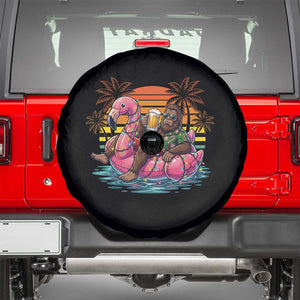 Funny Bigfoot Drinking Beer Christmas in July Spare Tire Cover TS14 Black Print Your Wear