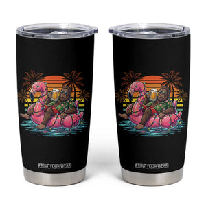 Funny Bigfoot Drinking Beer Christmas in July Tumbler Cup TS14 Black Print Your Wear