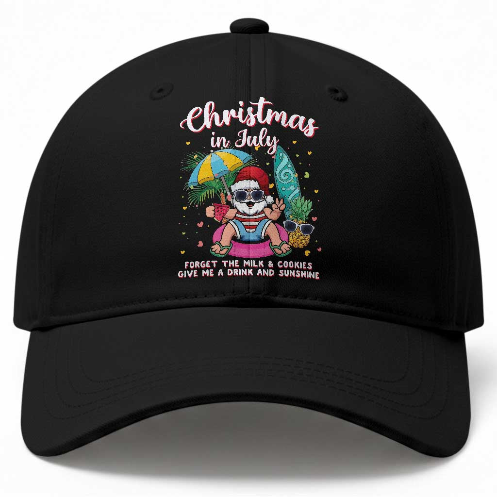 Christmas in July Santa Baseball Cap Palm Tree Beach Summer Hawaii TS14 Print Your Wear