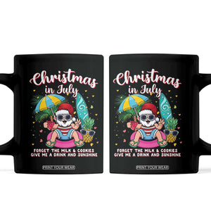 Christmas in July Santa Coffee Mug Palm Tree Beach Summer Hawaii TS14 Black Print Your Wear