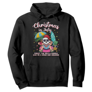 Christmas in July Santa Hoodie Palm Tree Beach Summer Hawaii TS14 Black Print Your Wear