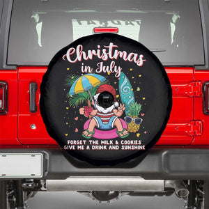 Christmas in July Santa Spare Tire Cover Palm Tree Beach Summer Hawaii TS14 Black Print Your Wear