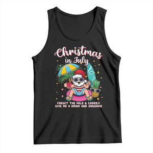 Christmas in July Santa Tank Top Palm Tree Beach Summer Hawaii TS14 Black Print Your Wear