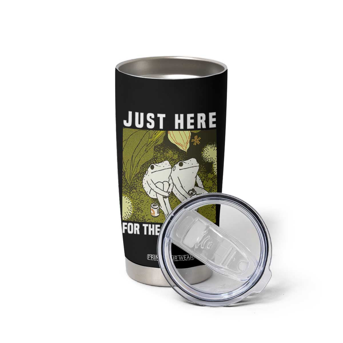 Funny Frog 4th of July Tumbler Cup Just Here For The Fireworks TS14 Print Your Wear
