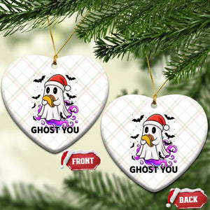 Funny Ghost Halloween Xmas Ceramic Ornament Ghost You TS14 Print Your Wear