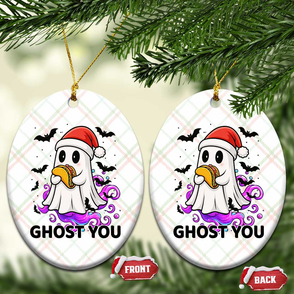 Funny Ghost Halloween Xmas Ceramic Ornament Ghost You TS14 Print Your Wear
