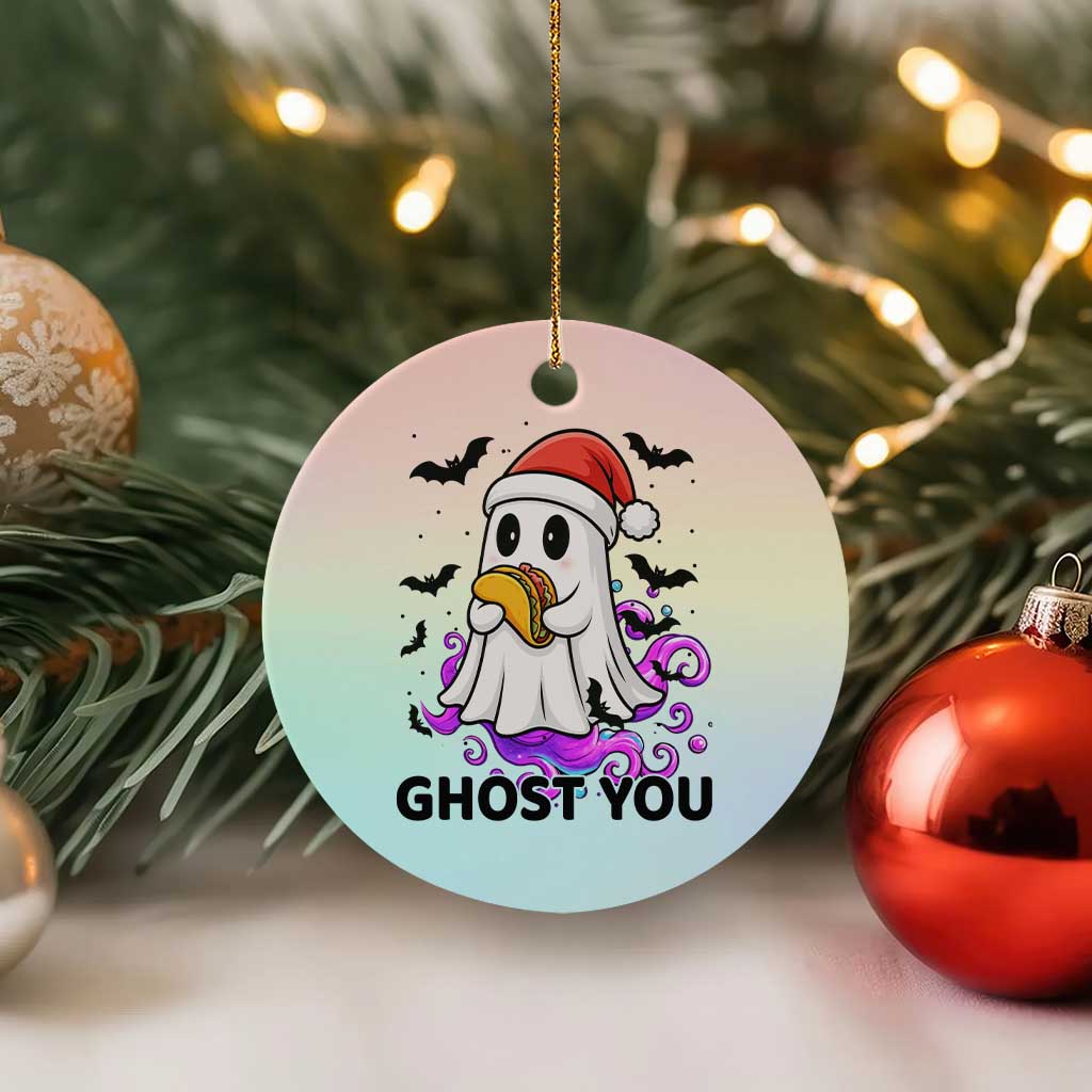 Funny Ghost Halloween Xmas Ceramic Ornament Ghost You TS14 1pc Pastel Print Your Wear