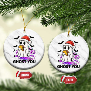 Funny Ghost Halloween Xmas Ceramic Ornament Ghost You TS14 1pc White Marble Print Your Wear