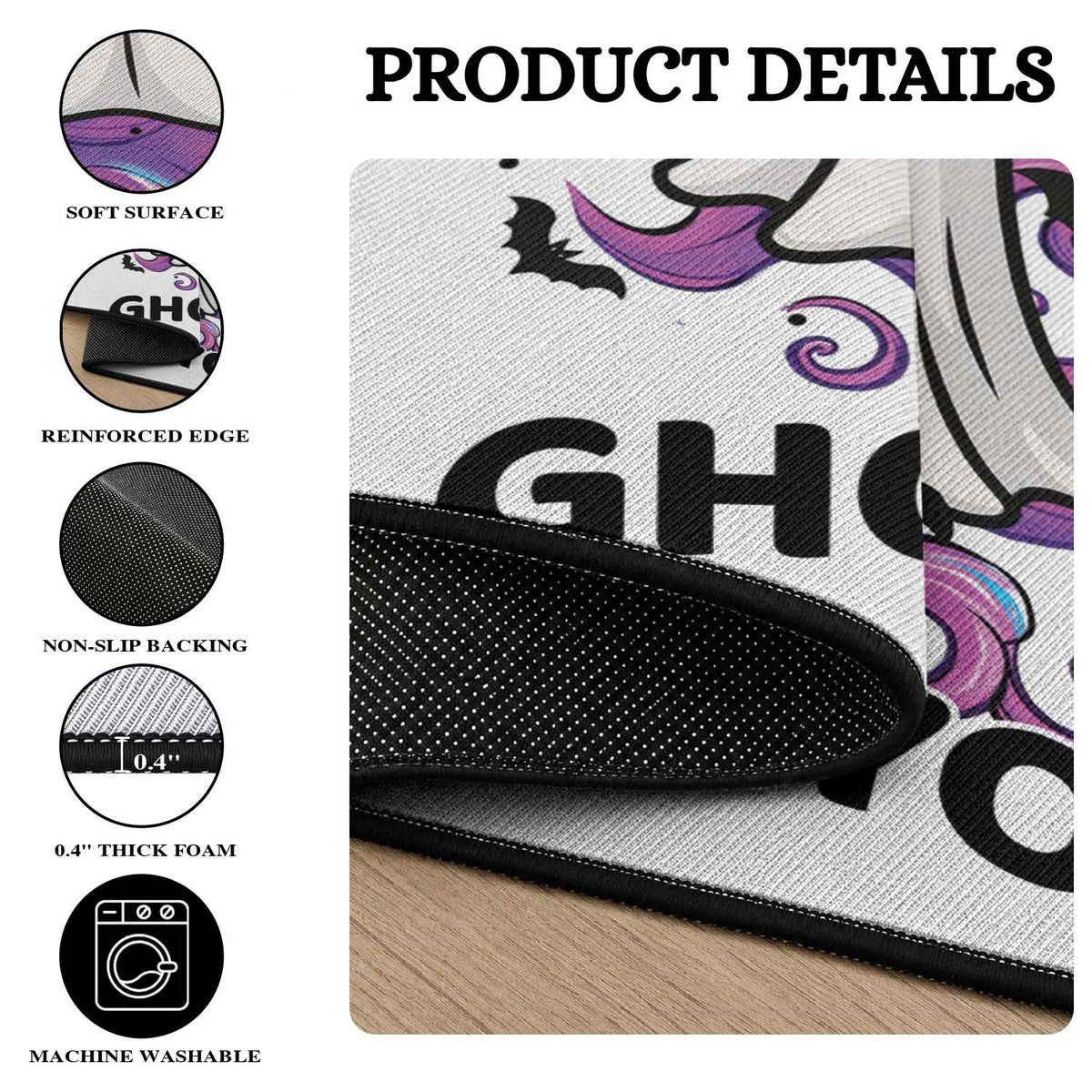 Funny Ghost Halloween Christmas Round Rug Ghost You