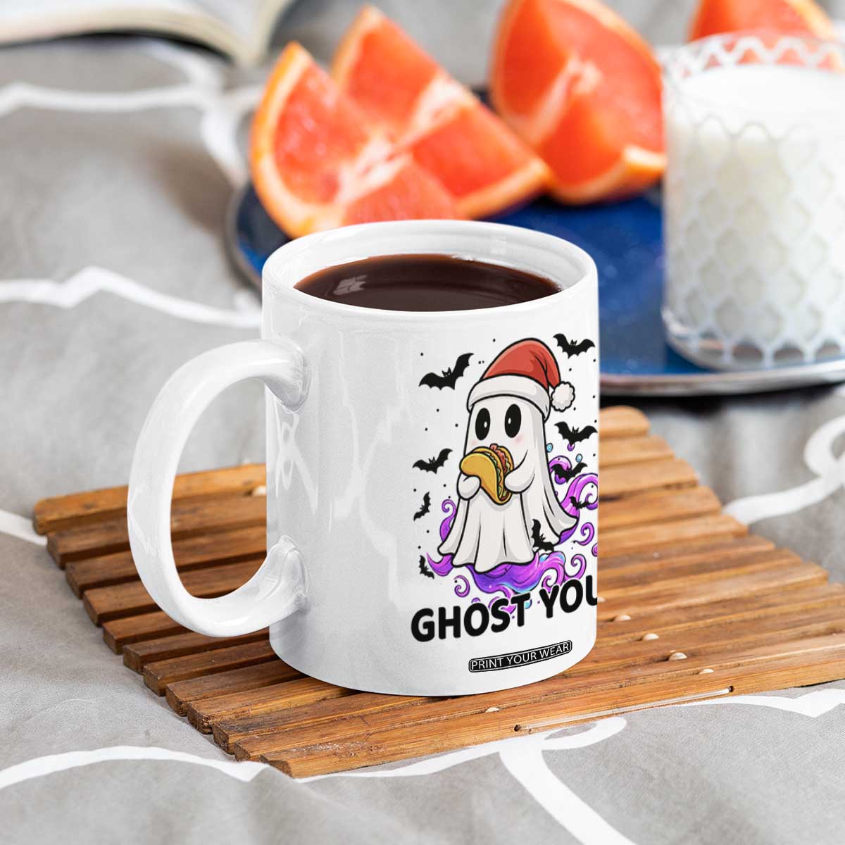 Funny Ghost Halloween Christmas Coffee Mug Ghost You TS14 Print Your Wear