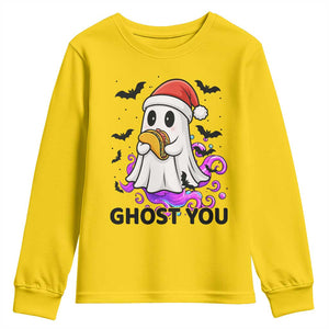 Funny Ghost Halloween Christmas Youth Sweatshirt Ghost You TS14 Daisy Print Your Wear
