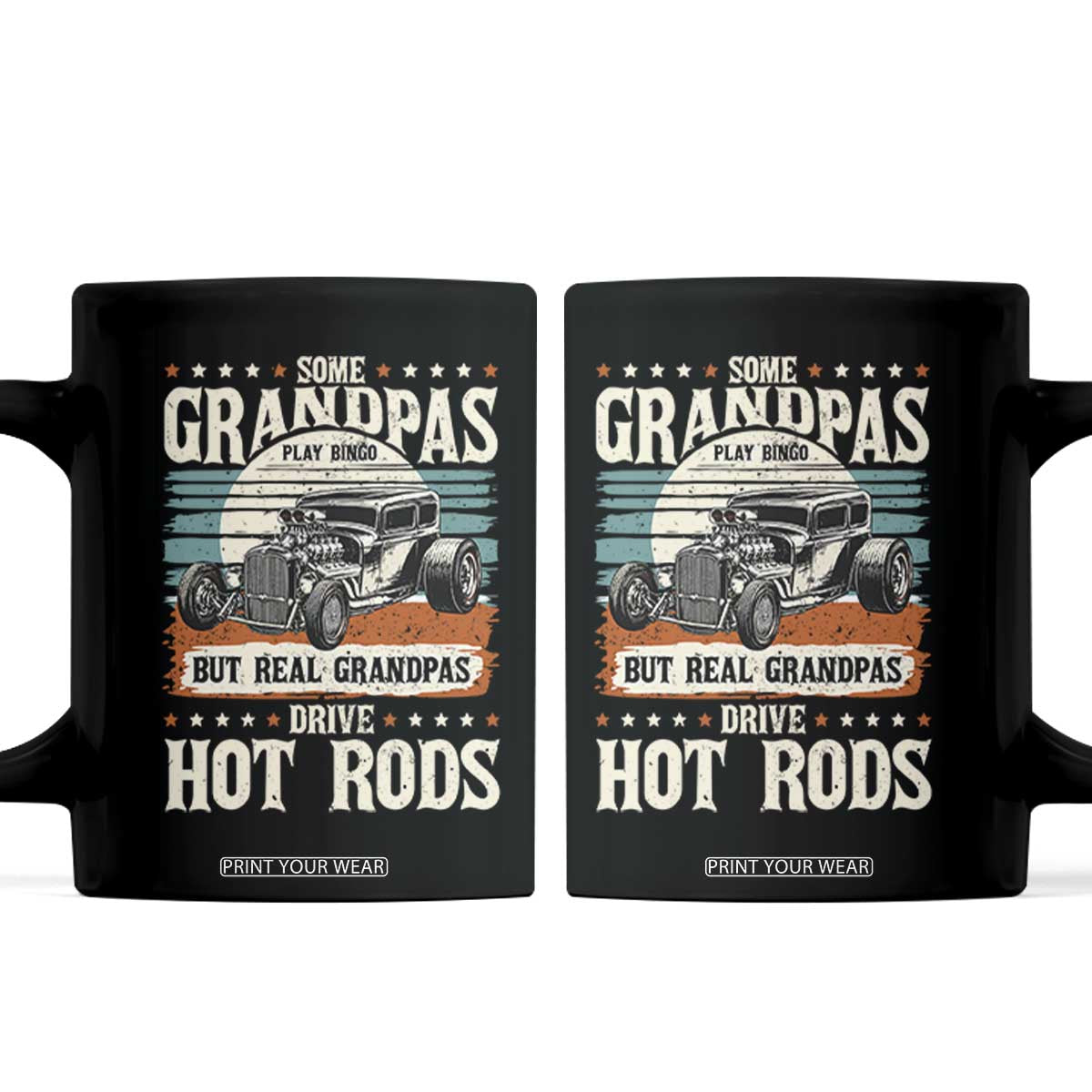 Some Grandpas Play Bingo Real Grandpas Drive Hotrods Coffee Mug 1932 American Classic Hotrod TS14 Black Print Your Wear