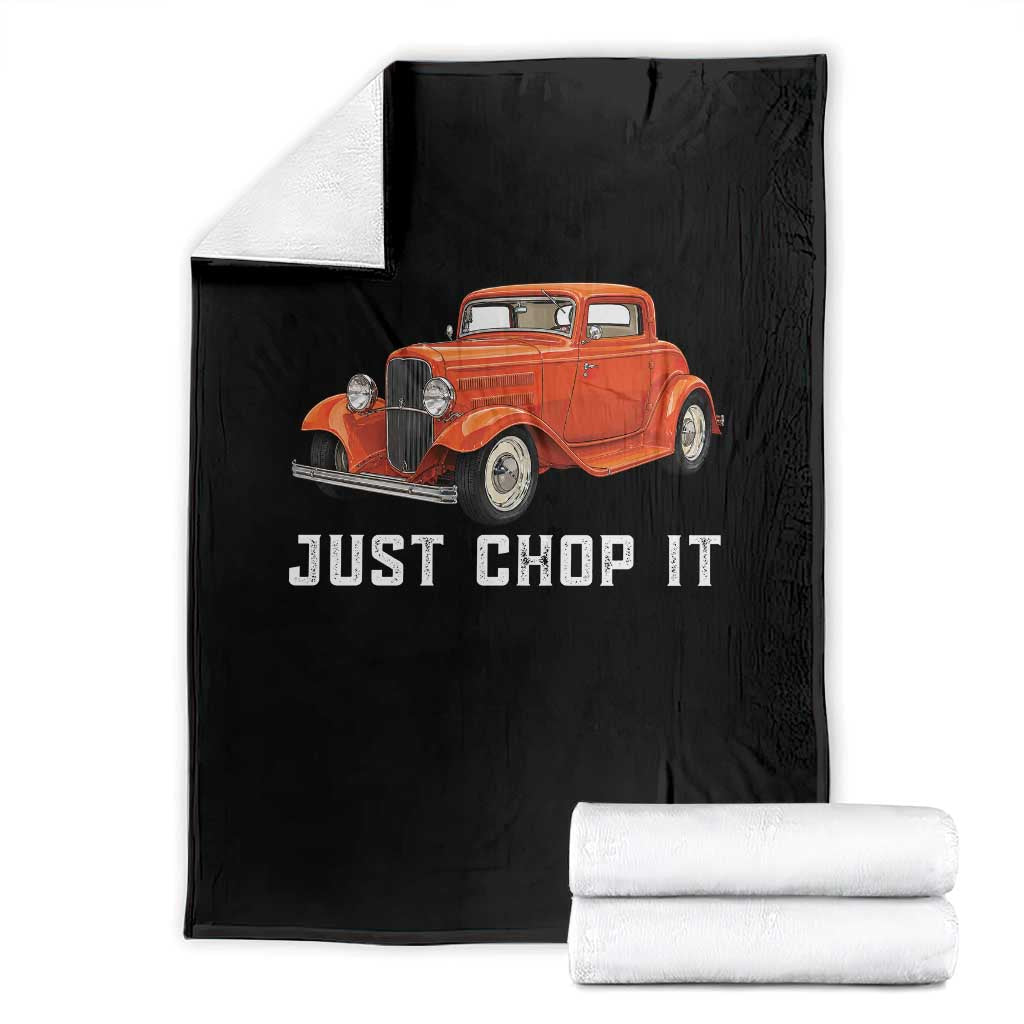 Just Chop It Throw Blanket 1932 American Classic Hotrod TS14 Black Print Your Wear