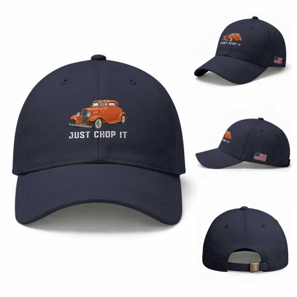 Just Chop It Baseball Cap 1932 American Classic Hot Rod TS14 Baseball Cap Universal Fit Navy Print Your Wear