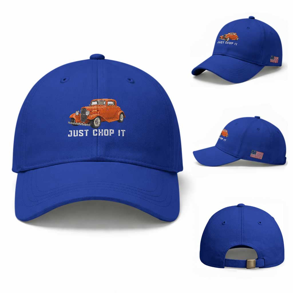 Just Chop It Baseball Cap 1932 American Classic Hot Rod TS14 Baseball Cap Universal Fit Royal Blue Print Your Wear