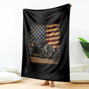 1932 American Classic Hotrod US Flag 4th of July Throw Blanket TS14 Print Your Wear