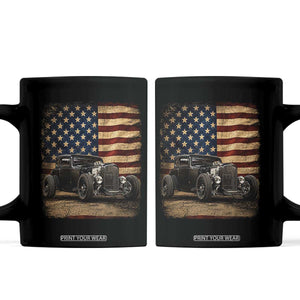 1932 American Classic Hotrod US Flag 4th of July Coffee Mug TS14 Black Print Your Wear