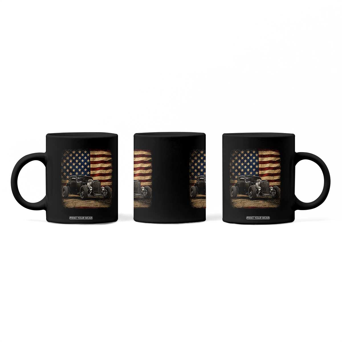 1932 American Classic Hotrod US Flag 4th of July Coffee Mug TS14 Print Your Wear